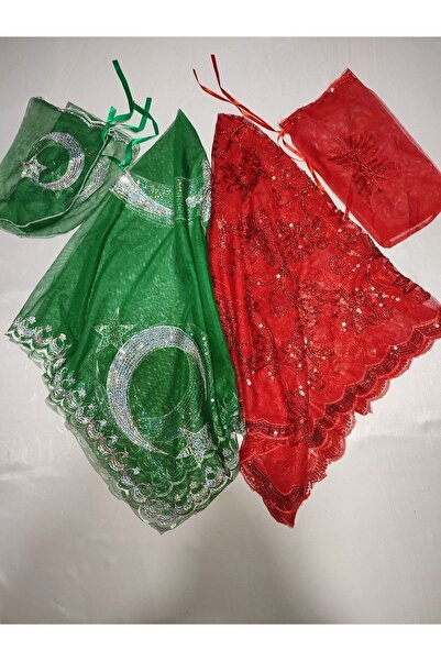 SırmalıHome Kına Geceleri Için Pullu Gelin Ve Ayyıldız Damat Kına Örtüsü Eldi...