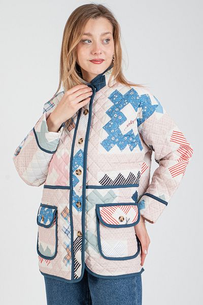 Hatun Atila Hatunatila Patterned Quilted Jacket with Pockets - 7656-3