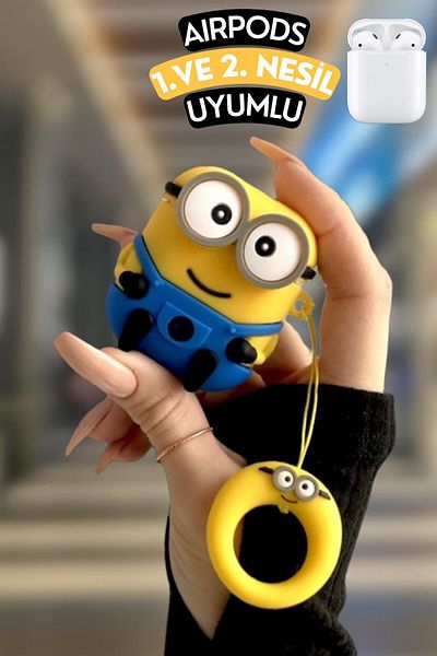 EWEC 1. And 2. Cute Protective Silicone Case with Generation Compatible Minion Figure