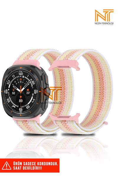 Nezih Case Samsung Galaxy Watch Ultra 47mm Uyumlu A+ Kalite Hasır Kordon