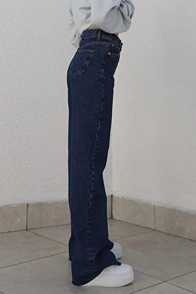 DRC trend Camelia Gold 90's - Super High Waist Navy Denim Jeans, Loose Lycra (Very Comfortable)