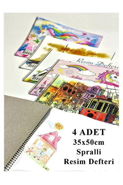 Artlantis Sveska za crtanje 15 listova 35x50 cm 4 komada spiralna velika sves...