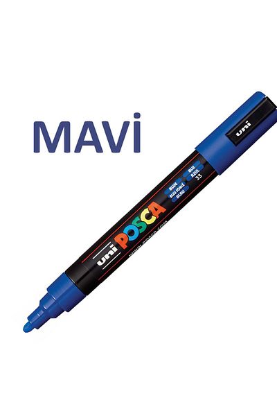 Uni Posca Blue Marker - 0.9-1.3mm, PC-3M, 3M Cut
