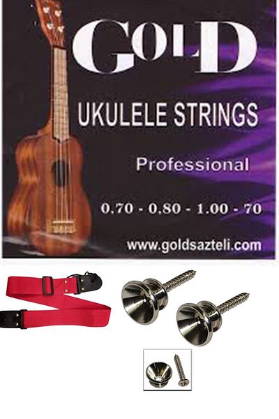 Anatolia Gold Ukulele Wire Set Ukulele Hanger Hanger Pin 2 Pieces