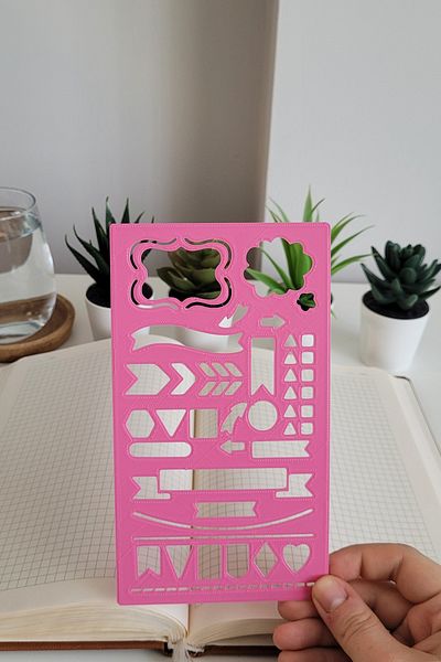 Karmelom Studio Bullet Journal Arrow Routing Detailed Template Ruler