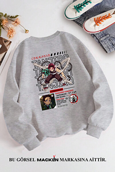 macklin Anime inspirisana unisex majica Demon Tanjiro Kamado - okrugla kragna...