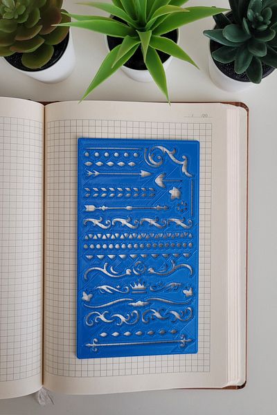 Karmelom Studio Bullet Journal Ornament Template Ruler