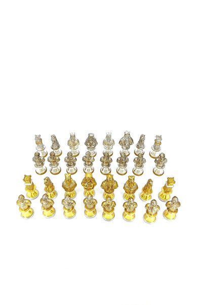 ITSOLD Orta Çağ Konseptli Gold ve Gümüş Renkli Metal Alaşımdan Premium Satran...