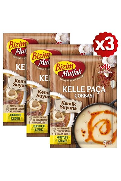 Bizim Mutfak Kemik Suyuna Kelle Paça Çorbası 65 Gr 3'Lü Paket