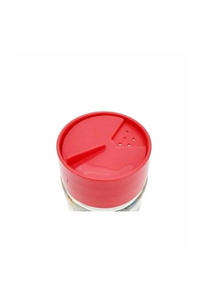 Paşabahçe Zest 2 Pieces Glass Salt Shaker Spice Rack with Plastic Lid 110cc