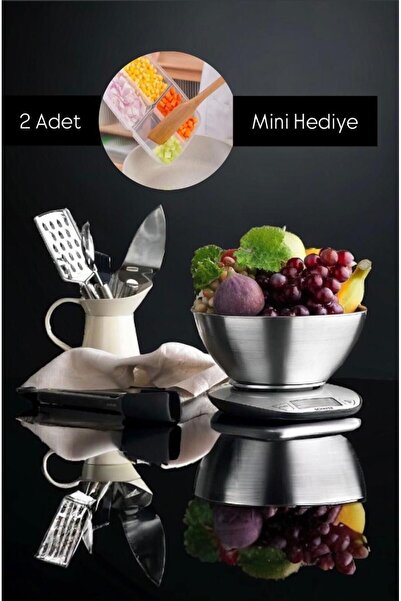 Schafer Hediyeli Emma Mutfak Tartısı-ınox, 2 Adet Mini Saklama Kabı Hediyeli