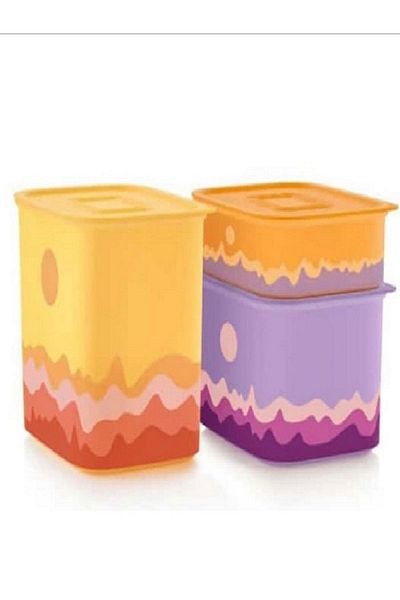 Tupperware Sunrise 3-piece Water Series Storage Container Set