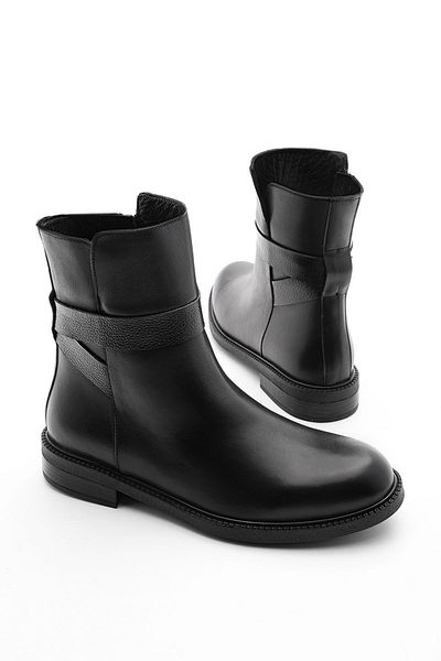 Marjin Dámské boty pro volný čas z pravé kůže na zip Tayis Black