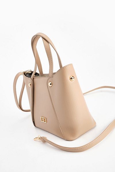 Marjin Women's Adjustable Strap Hand Shoulder Bag Rapon Mink