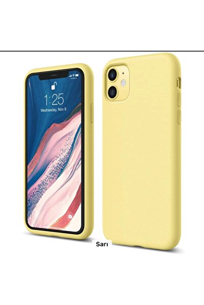 n noppax İphone 11 Uyumlu İçi Kadifeli Lüx Lansman Kılıf sarı