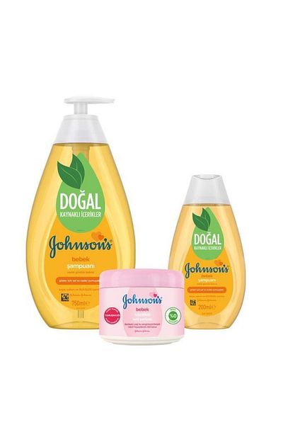 Johnson's 750 ml + 200 ml Baby Shampoo - Lightly Perfumed Baby Vaseline 100 ml