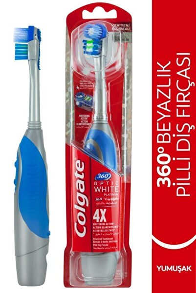 Colgate 360 Pilli Optik Beyaz Platinum Beyazlatıcı Yumuşak Diş Fırçası