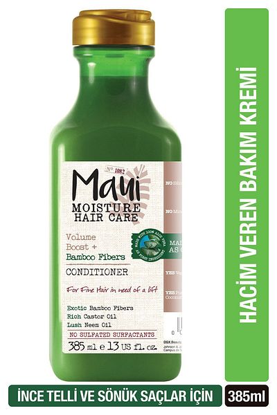 Maui Bamboo Fibers Hair Care Cream - Volumizing, 385 ml