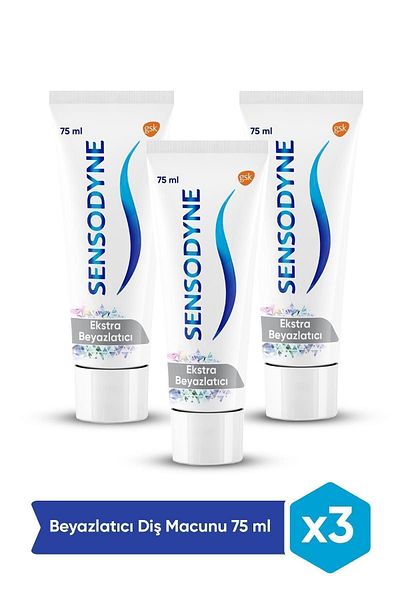 Sensodyne Extra Whitening Toothpaste 75ml X Pack of 3