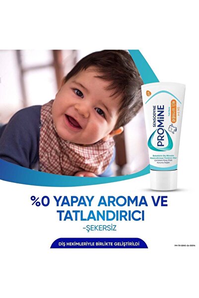 Sensodyne Promine 0-2 Yaş Bebekler İçin Yapay Aroma&Tatlandırıcı İçermeyen Şekersiz Diş Macunu 50ml