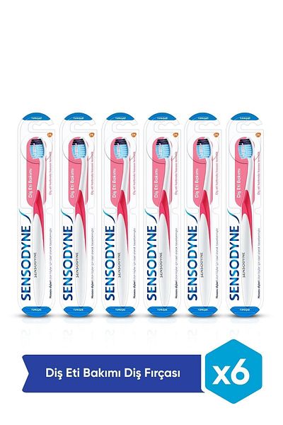 Sensodyne فرشاة أسنان للعناية باللثة × 6 قطع