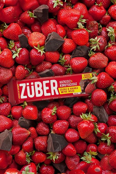 Züber Strawberry and Cocoa Fruit Bar 40Gr X 12 Pieces
