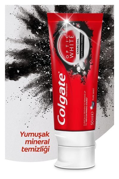 Colgate Optic White Activated Charcoal Whitening Toothpaste 50 ml X 4 Pieces