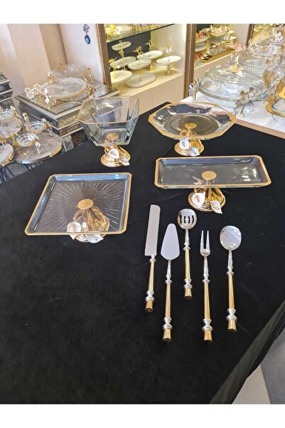 BULUTHOMEAKSESUAR GALA CAM 5 PARCA  KASIKLI SET