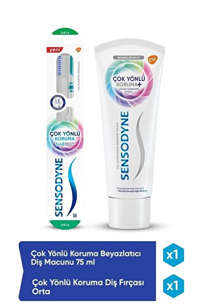 Sensodyne Çok Yönlü Koruma Beyazlatıcı Diş Macunu 75ml + Çok Yönlü Koruma Diş...