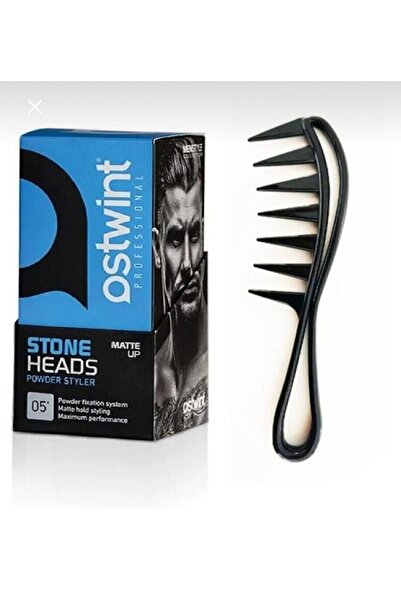 Ostwint OstwintSaç Şekillendirici Pudra Mavi 20 gr Ve Geniş Aralıklı Wax Tarağı