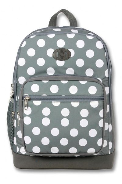ÜMİT ÇANTA Cennec Four-Eye Primary School School Backpack - Girl - Green Gray Polka Dot