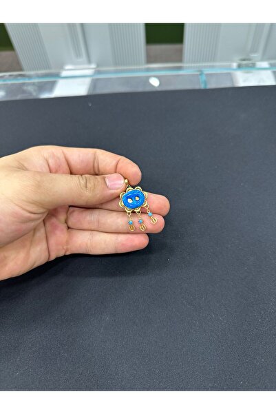 ahes kuyumculuk 14 Ayar Altın 2 Delikli Mardin Nazarlığı Telkari Kolye Ucu