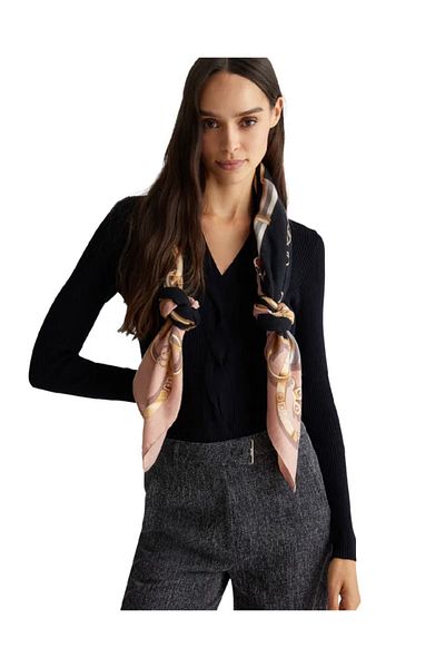 Liu Jo Viscose Women's Scarf - Logo and Multicolor, Model 2f4092t0300-22222