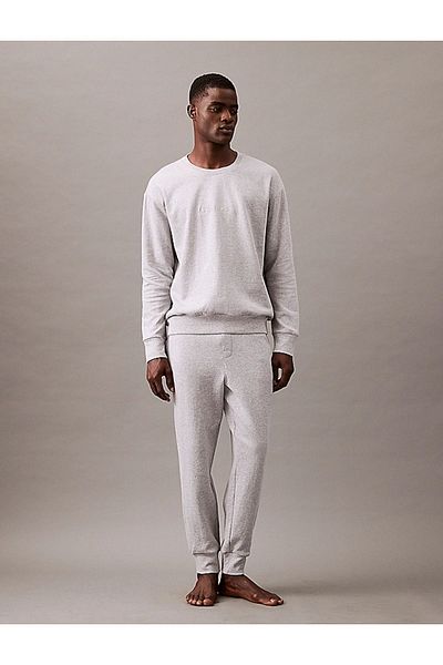 Calvin Klein Men's Waist Logo Detail Jogger White Trousers 000Nm2706E-Qqc