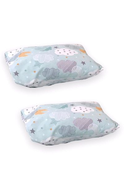 Bebek Özel Παιδικό μαξιλάρι Green Cloudy Cotton Baby - 35x45 (2 ΤΕΜ)
