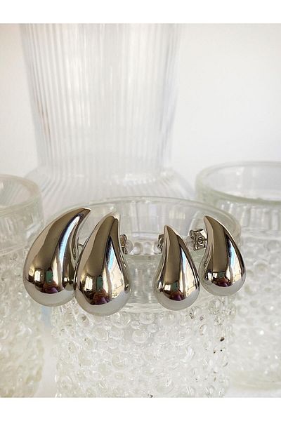 ifeelfree Italian Drop Earrings - 3cm Small Size - Silver