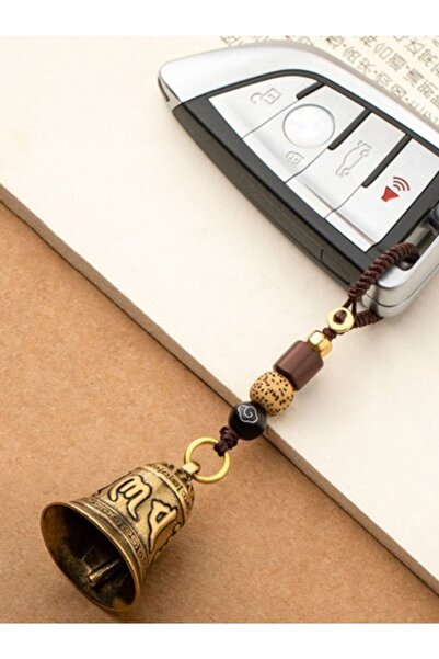 Alsade Vintage Pirinç Şans Mantra Çan Anahtarlık