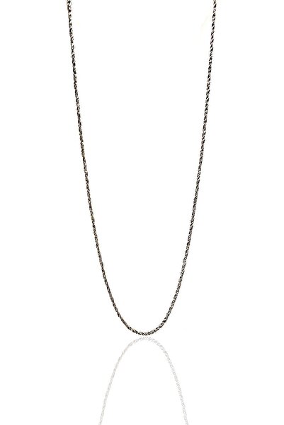 Güzel Gümüşçülük 925 Ayar Gümüş Oksitli Halat Model Unisex Zincir