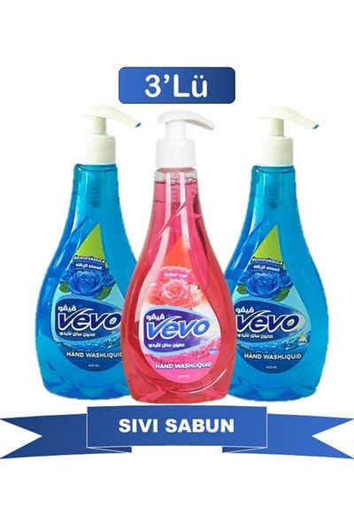 Vevo Liquid Soap Sea Breeze and Red Roses Scented 400 ml 3 Pieces