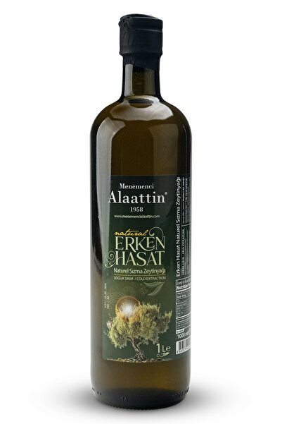 Menemenci Alaattin Erken Hasat Soğuk Sıkım Zeytinyağı 1 lt