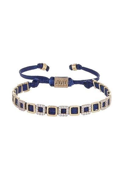 Juju Bronze Mini Square Bracelet With Stones