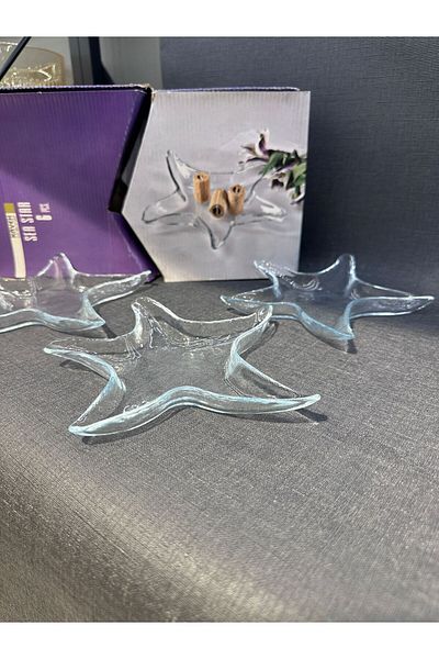 Kaveh glass Star Patterned Kaveh Sea Snack - Set of 6