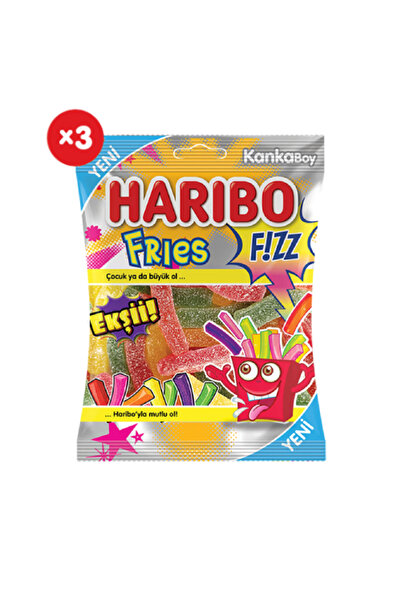 Haribo Ekşii Fries 70 G 3'lü Paket