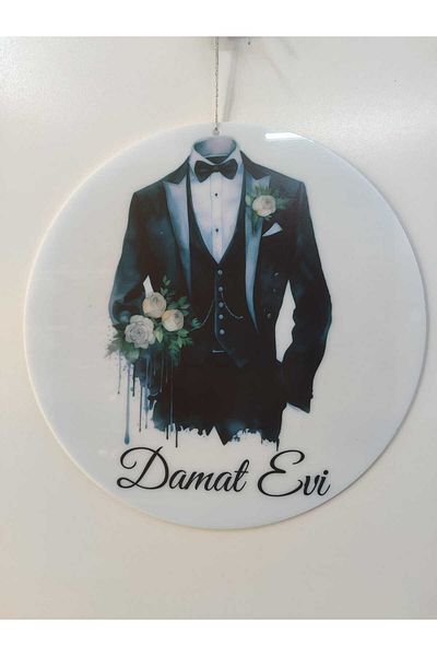 Elif lazer kesim Groom's House Entrance Door Ornament