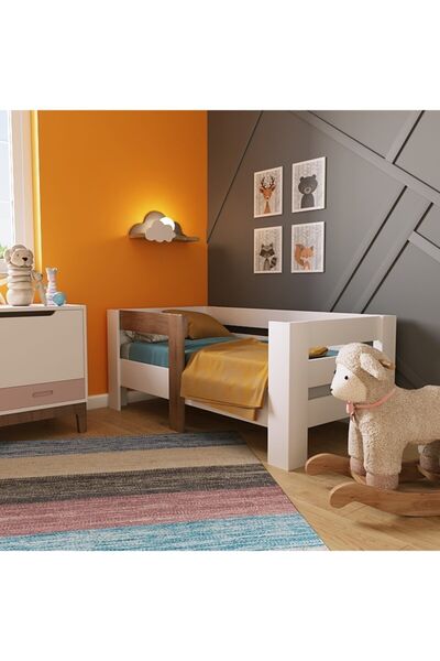 MyMob Mobilya Yan Korumalı Küçük Karyola- Ranza-baza(60X70X140)