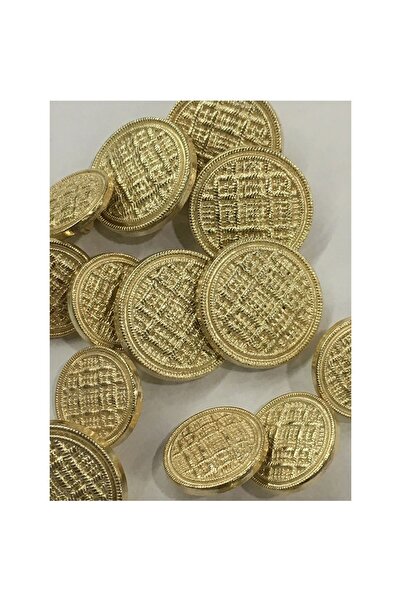 Zedhobi 1.5 Mm (1.5 Cm) 8 Adet Küçük Boy Hasır Desenli Gold Renk Trençkot Ve ...