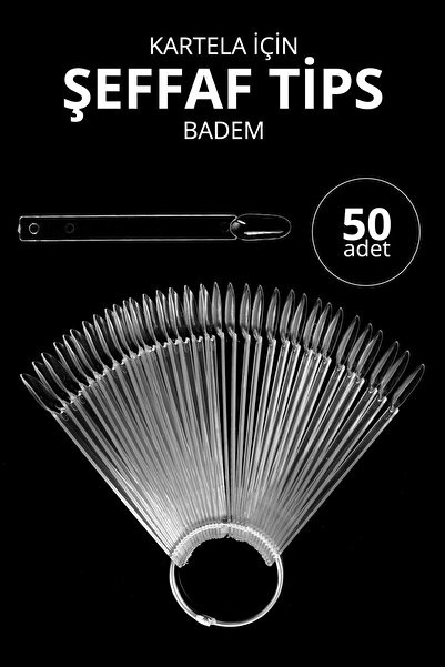 MOMO professional Tips Şeffaf Badem 50 Li Kartela