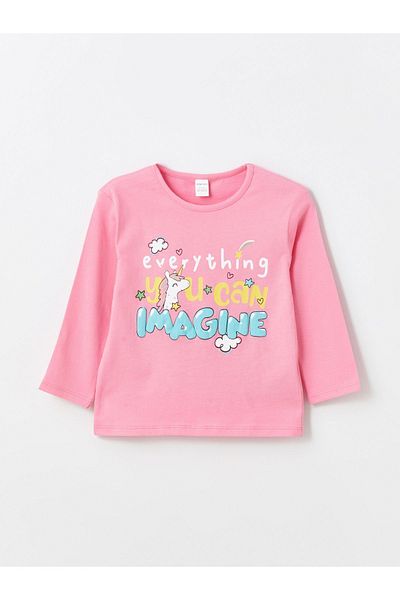 LC Waikiki Crew Neck Long Sleeve Baby Girl T-Shirt, Pack of 2