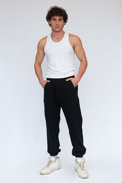 Vatkalimon Μαύρο παντελόνι με τσέπες oversize