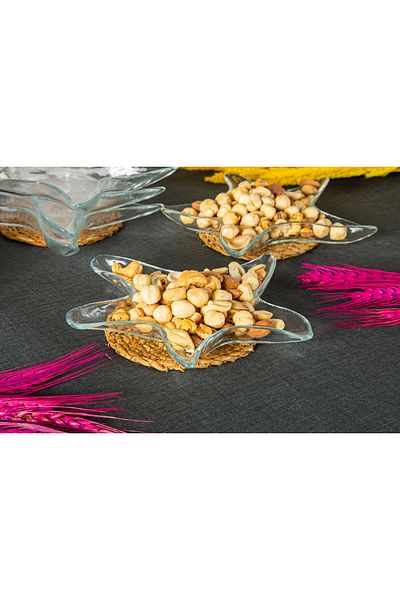 Kaveh glass Star Patterned Kaveh Sea Snack - Set of 6